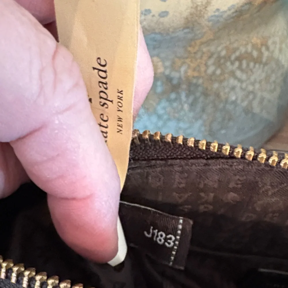 kate spade Black Pebbled Leather Crossbody with Gold Logo Plate - Picture 7 of 7